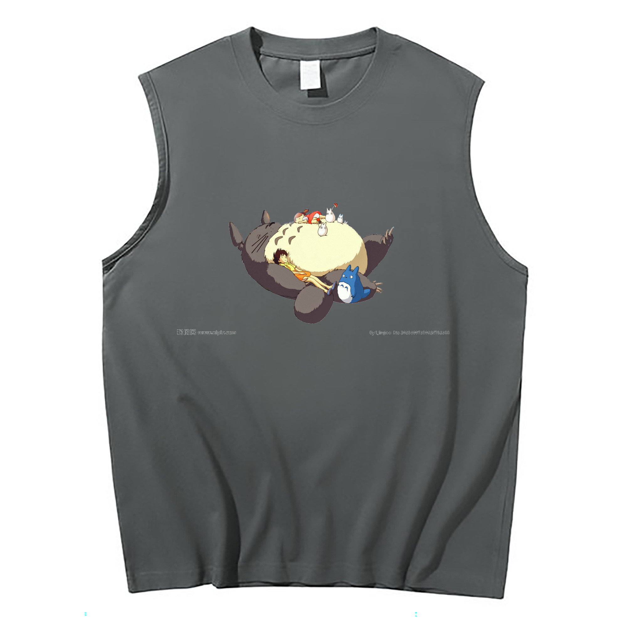 （画像用） となりのトトロ 草壁メイ 草壁サツキ My Neighbor Totoro Satsuki Kusakabe Mei Kusakabe コットン100％タンクトップ（フロントプリント）